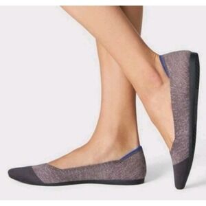 Rothy's Flats Size 8.5‎ Twilight Metallic Dune Cap Point Toe Retired